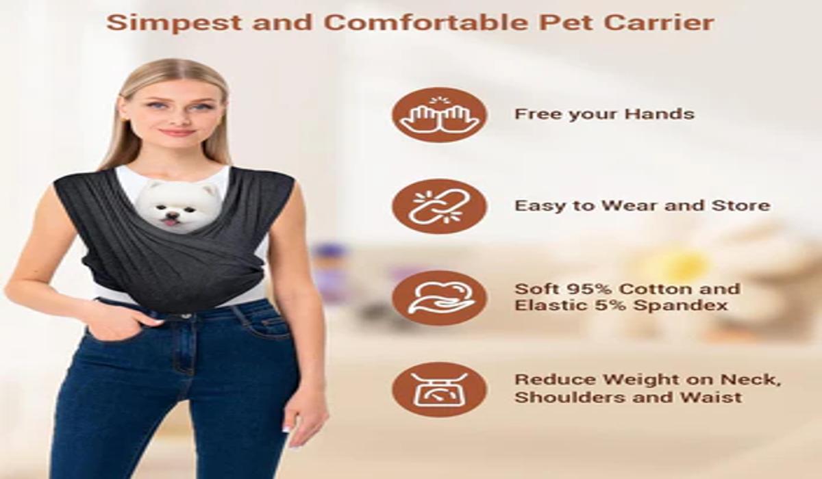 Cozy Small Dog Sling Carrier for Easy Travel Days