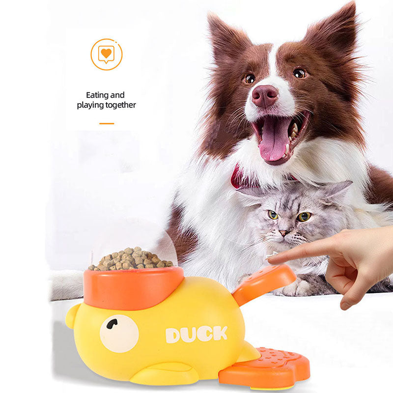 Cat Slow Feeder and Dog Food Dispenser Toy for Healthy Mealtime