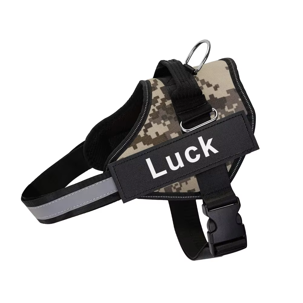 Custom Dog Harness with ID Patch | Reflective, Adjustable, No Pull