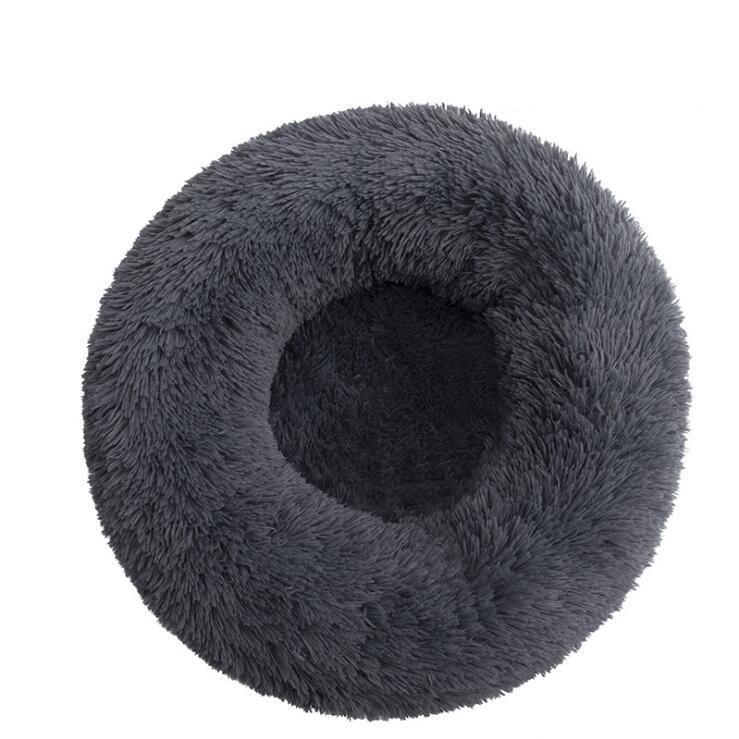 Luxury Plush Calming Dog Donut Bed – Soft Round Donut Bed for Dogs and Cats