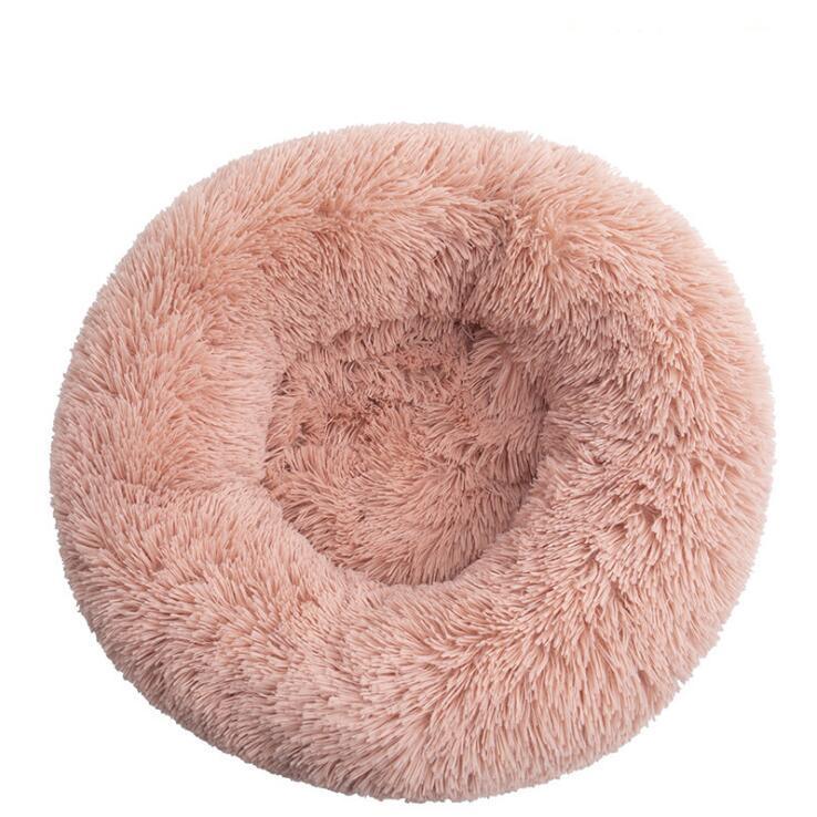 Luxury Plush Calming Dog Donut Bed – Soft Round Donut Bed for Dogs and Cats