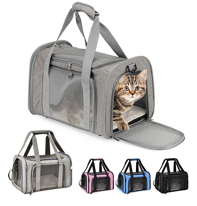Breathable Dog Carrier Bag – Travel Handbag for Cats & Small Dogs