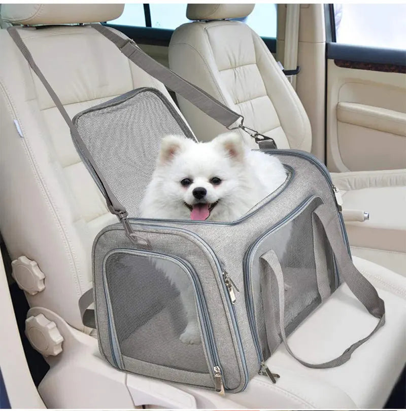 Breathable Dog Carrier Bag – Travel Handbag for Cats & Small Dogs