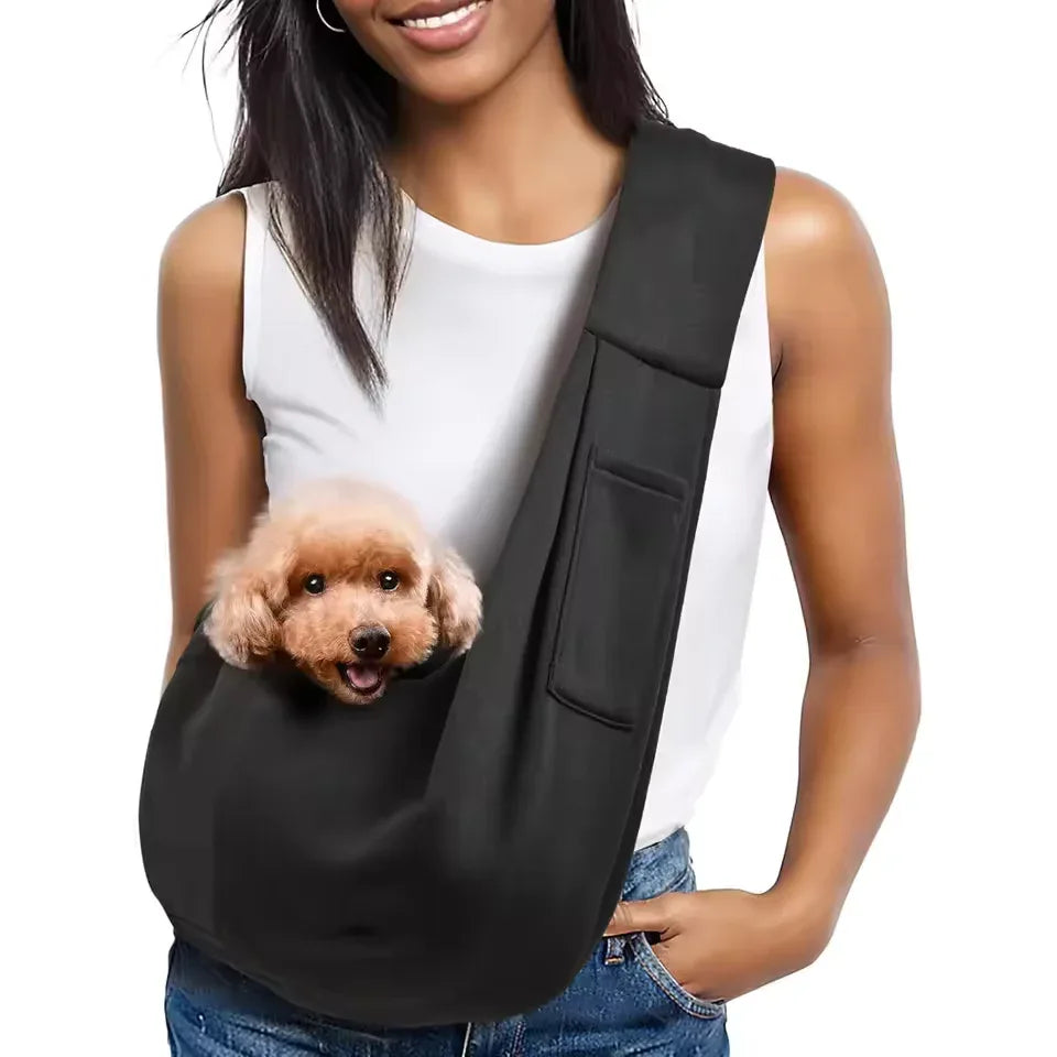 Pet Dog Sling Carrier | Reversible & Hands-Free Travel Bag for Small Pets