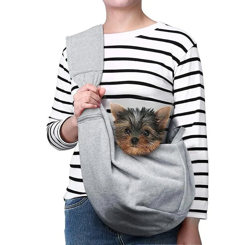 Pet Dog Sling Carrier | Reversible & Hands-Free Travel Bag for Small Pets