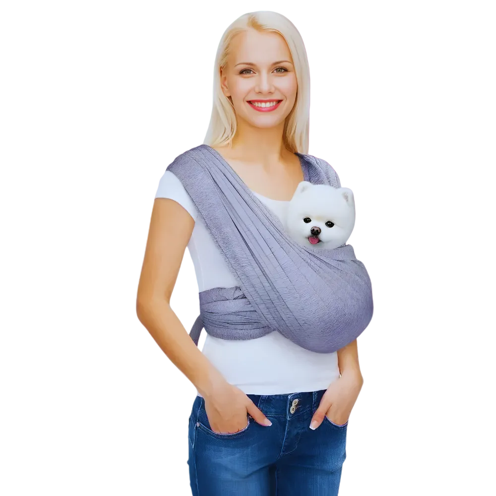 Small Dog Carrier Sling Front Facing – Adjustable Hands Free Soft Cotton Cat & Puppy Carrier