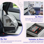 Breathable Waterproof Pet Carrier Backpack for Cats & Small Dogs | Foldable Travel Pet Backpack with Mesh Ventilation