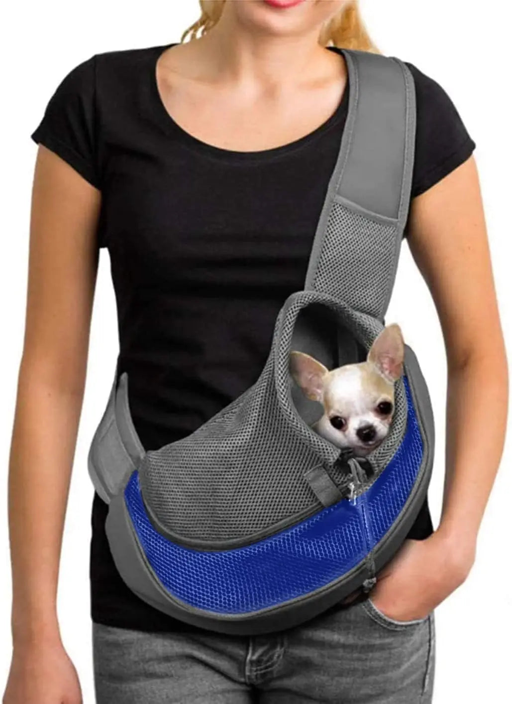 Pet Sling Carrier for Small Dogs & Cats | Hands-Free & Breathable