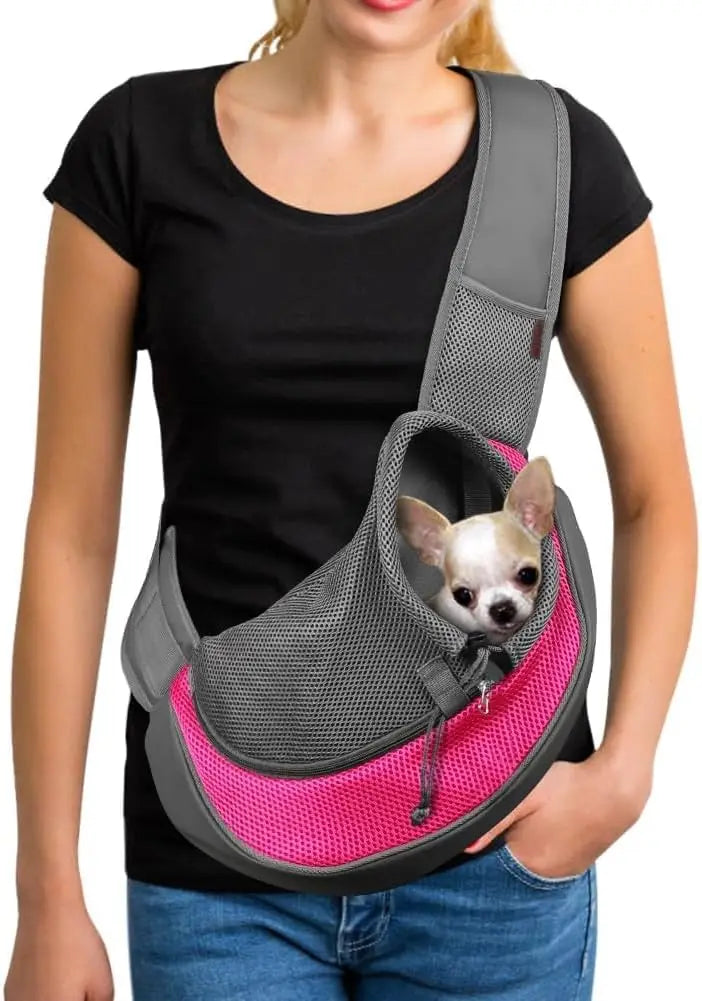Petzovia Small Dog Sling Carrier | Hands-Free Pet Sling Bag – Pet