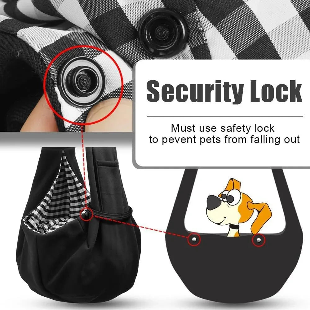 Pet Dog Sling Carrier | Reversible & Hands-Free Travel Bag for Small Pets