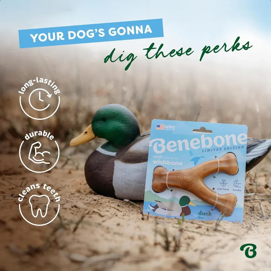 Wishbone Durable wishbone dog toy – Long-Lasting Duck-Shaped Chew for Aggressive Chewers