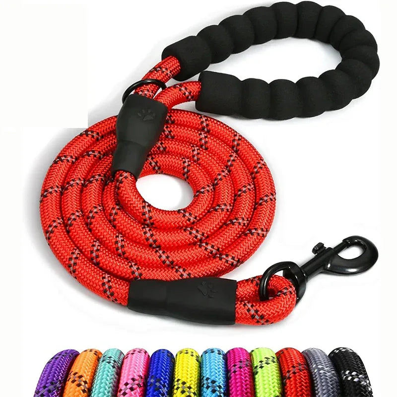 Durable Reflective Double Strap Dog Leashes for Safe & Stylish Walks
