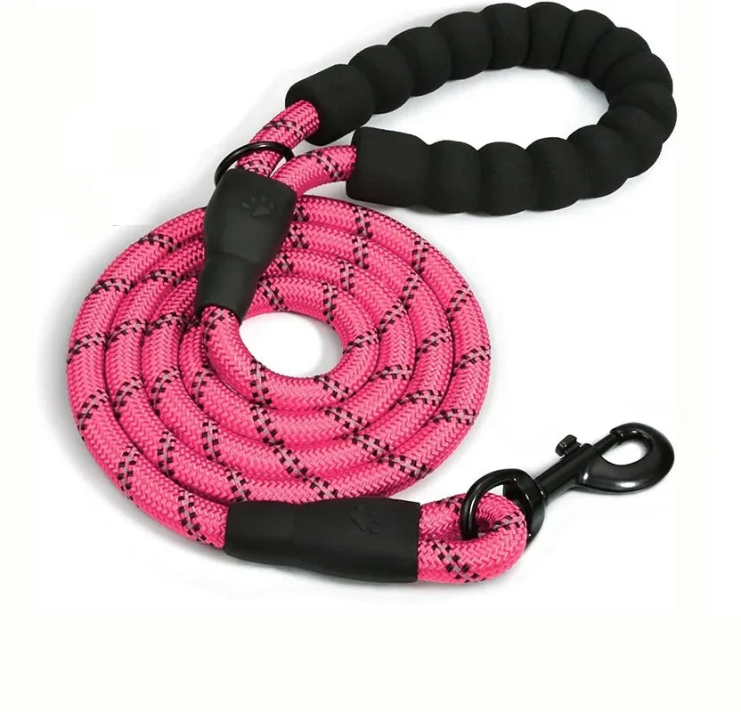 Durable Reflective Double Strap Dog Leashes for Safe & Stylish Walks