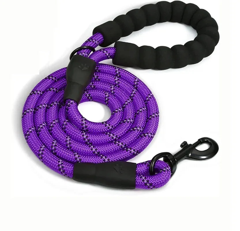 Durable Reflective Double Strap Dog Leashes for Safe & Stylish Walks