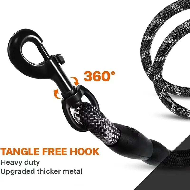 Durable Reflective Double Strap Dog Leashes for Safe & Stylish Walks