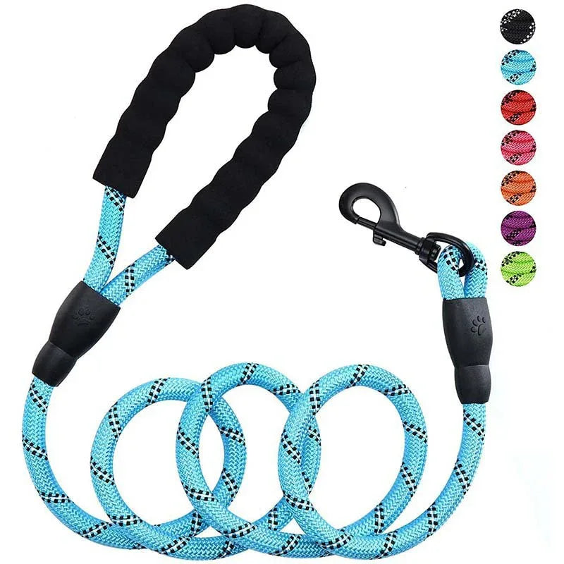 Durable Reflective Double Strap Dog Leashes for Safe & Stylish Walks