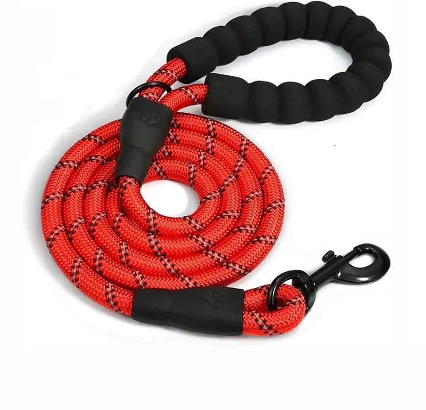 Durable Reflective Double Strap Dog Leashes for Safe & Stylish Walks
