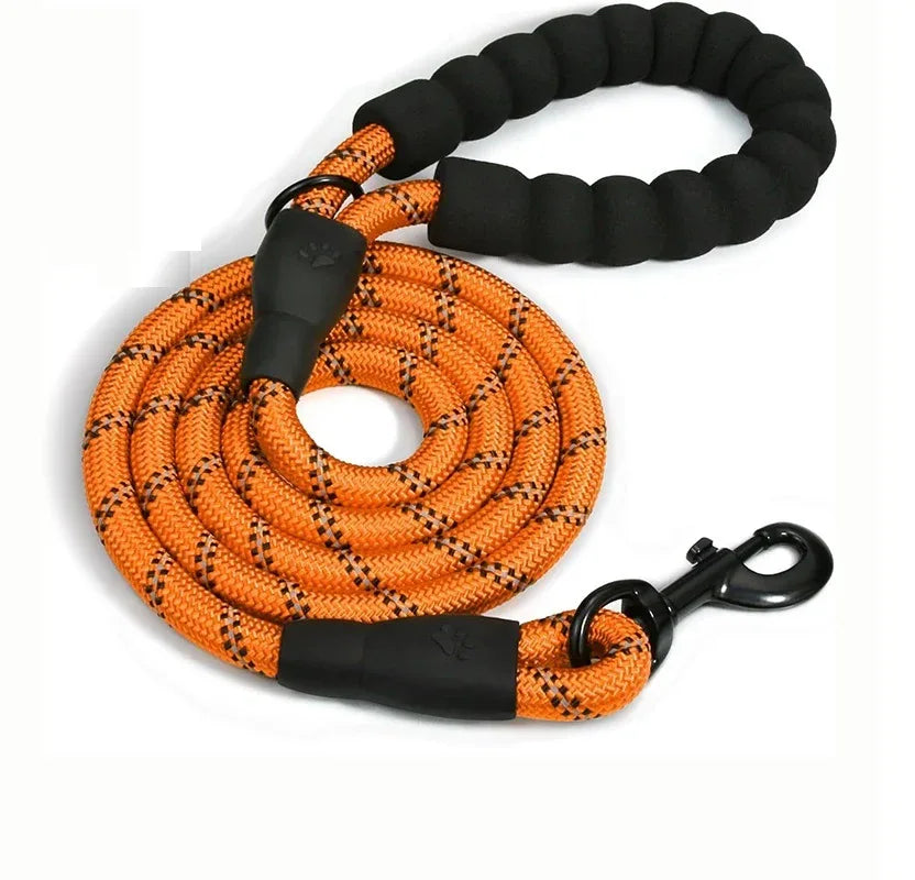 Durable Reflective Double Strap Dog Leashes for Safe & Stylish Walks