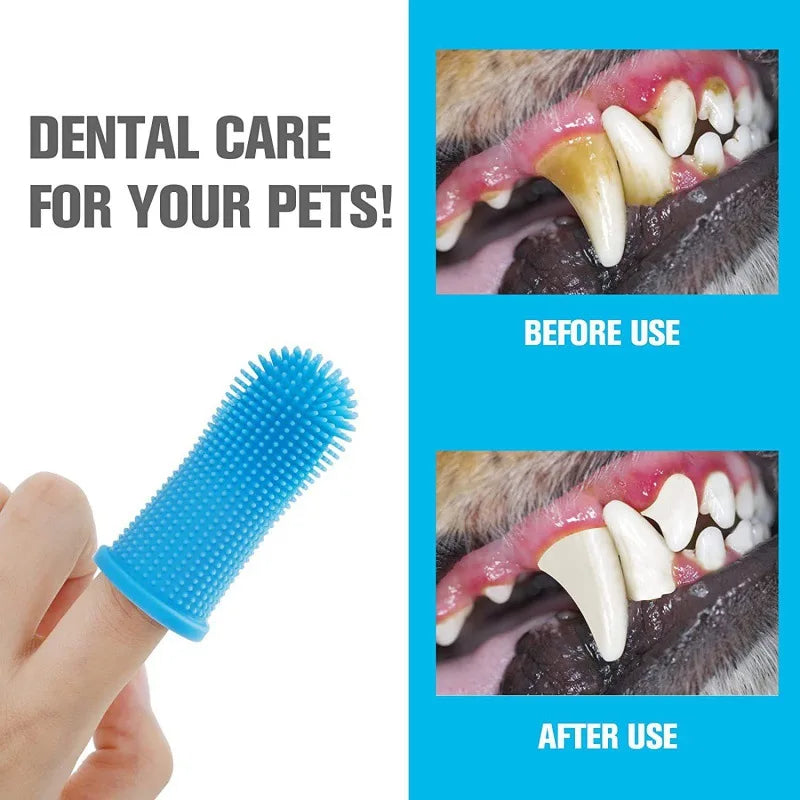 Soft Silicone Finger Toothbrush for Dogs and Cats –Gentle Cleaning & Fresh Breath