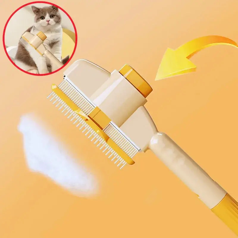 High Quality Self-Cleaning Dog Grooming Comb – One-Click Hair Remover & Massage Brush for Dogs & Cats