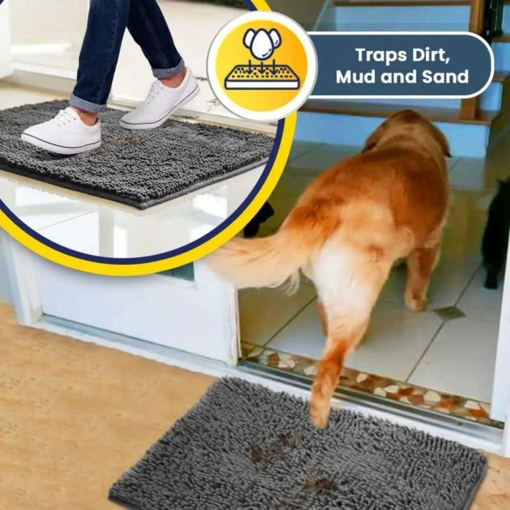 Dog Foot Cleaning Mat – Ultra-Absorbent, Plush & Non-Slip Pet Pad for Home Use