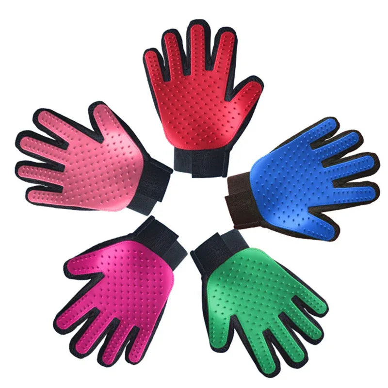 Pet Hair Remover Glove -pet grooming gloves easy Grooming for Dogs & Cats